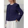 imagePRETTYGARDEN Women Blazers Business Casual Outfits 2025 Fall Fashion Long Sleeve Professional Office Work Suit Jacket ClothesNavy