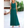 imagePRETTYGARDEN Womens 2 Piece Maxi Skirt Sets Casual Summer Knit Cropped Tank Top High Waisted Long Skirts OutfitBlue Green