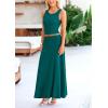 imagePRETTYGARDEN Womens 2 Piece Maxi Skirt Sets Casual Summer Knit Cropped Tank Top High Waisted Long Skirts OutfitBlue Green
