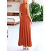 imagePRETTYGARDEN Womens 2 Piece Maxi Skirt Sets Casual Summer Knit Cropped Tank Top High Waisted Long Skirts OutfitBrick Red