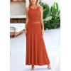 imagePRETTYGARDEN Womens 2 Piece Maxi Skirt Sets Casual Summer Knit Cropped Tank Top High Waisted Long Skirts OutfitBrick Red