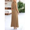 imagePRETTYGARDEN Womens 2 Piece Maxi Skirt Sets Casual Summer Knit Cropped Tank Top High Waisted Long Skirts OutfitCamel