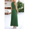 imagePRETTYGARDEN Womens 2 Piece Maxi Skirt Sets Casual Summer Knit Cropped Tank Top High Waisted Long Skirts OutfitGreen