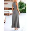 imagePRETTYGARDEN Womens 2 Piece Maxi Skirt Sets Casual Summer Knit Cropped Tank Top High Waisted Long Skirts OutfitGrey