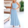 imagePRETTYGARDEN Womens 2 Piece Maxi Skirt Sets Casual Summer Knit Cropped Tank Top High Waisted Long Skirts OutfitLight Blue