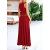imagePRETTYGARDEN Womens 2 Piece Maxi Skirt Sets Casual Summer Knit Cropped Tank Top High Waisted Long Skirts OutfitRed