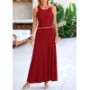 imagePRETTYGARDEN Womens 2 Piece Maxi Skirt Sets Casual Summer Knit Cropped Tank Top High Waisted Long Skirts OutfitRed