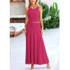 imagePRETTYGARDEN Womens 2 Piece Maxi Skirt Sets Casual Summer Knit Cropped Tank Top High Waisted Long Skirts OutfitRose Red
