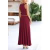 imagePRETTYGARDEN Womens 2 Piece Maxi Skirt Sets Casual Summer Knit Cropped Tank Top High Waisted Long Skirts OutfitWine Red
