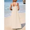 imagePRETTYGARDEN Womens 2025 Casual Long Summer Dresses Sleeveless Strappy Loose Flowy Beach Vacation Maxi Dress with PocketsApricot