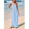 imagePRETTYGARDEN Womens 2025 Casual Long Summer Dresses Sleeveless Strappy Loose Flowy Beach Vacation Maxi Dress with PocketsBlue