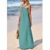 imagePRETTYGARDEN Womens 2025 Casual Long Summer Dresses Sleeveless Strappy Loose Flowy Beach Vacation Maxi Dress with PocketsBlue Green