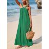 imagePRETTYGARDEN Womens 2025 Casual Long Summer Dresses Sleeveless Strappy Loose Flowy Beach Vacation Maxi Dress with PocketsDark Green