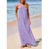 imagePRETTYGARDEN Womens 2025 Casual Long Summer Dresses Sleeveless Strappy Loose Flowy Beach Vacation Maxi Dress with PocketsPurple
