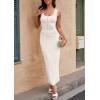 imagePRETTYGARDEN Womens 2025 Summer Bodycon Maxi Dresses Sleeveless Buttons Knit Spring Elegant Wedding Guest Cocktail DressWhite