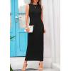 imagePRETTYGARDEN Womens 2025 Summer Casual Maxi Dresses Ribbed Knit Sleeveless Bodycon Elegant Going Out Beach Vacation ClothesBlack