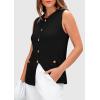 imagePRETTYGARDEN Womens 2025 Summer Sweater Vest Sleeveless Knit Cardigan Button Down Tank Tops Trendy Business Casual OutfitsBlack