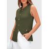 imagePRETTYGARDEN Womens 2025 Summer Sweater Vest Sleeveless Knit Cardigan Button Down Tank Tops Trendy Business Casual OutfitsGreen