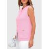 imagePRETTYGARDEN Womens 2025 Summer Sweater Vest Sleeveless Knit Cardigan Button Down Tank Tops Trendy Business Casual OutfitsLight Pink
