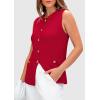 imagePRETTYGARDEN Womens 2025 Summer Sweater Vest Sleeveless Knit Cardigan Button Down Tank Tops Trendy Business Casual OutfitsRed