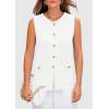 imagePRETTYGARDEN Womens 2025 Summer Sweater Vest Sleeveless Knit Cardigan Button Down Tank Tops Trendy Business Casual OutfitsWhite