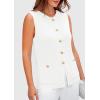 imagePRETTYGARDEN Womens 2025 Summer Sweater Vest Sleeveless Knit Cardigan Button Down Tank Tops Trendy Business Casual OutfitsWhite
