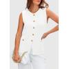 imagePRETTYGARDEN Womens 2025 Summer Sweater Vest Sleeveless Knit Cardigan Button Down Tank Tops Trendy Business Casual OutfitsWhite