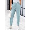 imagePRETTYGARDEN Womens Dress Pants Business Casual 2025 Trendy High Waisted Ankle Length Dressy Trousers Slacks Work ClothesAqua Blue