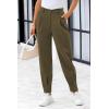 imagePRETTYGARDEN Womens Dress Pants Business Casual 2025 Trendy High Waisted Ankle Length Dressy Trousers Slacks Work ClothesArmy Green