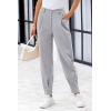 imagePRETTYGARDEN Womens Dress Pants Business Casual 2025 Trendy High Waisted Ankle Length Dressy Trousers Slacks Work ClothesGrey