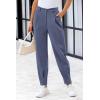 imagePRETTYGARDEN Womens Dress Pants Business Casual 2025 Trendy High Waisted Ankle Length Dressy Trousers Slacks Work ClothesGrey Blue