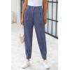imagePRETTYGARDEN Womens Dress Pants Business Casual 2025 Trendy High Waisted Ankle Length Dressy Trousers Slacks Work ClothesGrey Blue