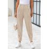 imagePRETTYGARDEN Womens Dress Pants Business Casual 2025 Trendy High Waisted Ankle Length Dressy Trousers Slacks Work ClothesLight Khaki