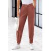 imagePRETTYGARDEN Womens Dress Pants Business Casual 2025 Trendy High Waisted Ankle Length Dressy Trousers Slacks Work ClothesRust Red