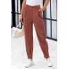 imagePRETTYGARDEN Womens Dress Pants Business Casual 2025 Trendy High Waisted Ankle Length Dressy Trousers Slacks Work ClothesRust Red