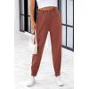 imagePRETTYGARDEN Womens Dress Pants Business Casual 2025 Trendy High Waisted Ankle Length Dressy Trousers Slacks Work ClothesRust Red