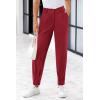 imagePRETTYGARDEN Womens Dress Pants Business Casual 2025 Trendy High Waisted Ankle Length Dressy Trousers Slacks Work ClothesWine Red