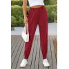 imagePRETTYGARDEN Womens Dress Pants Business Casual 2025 Trendy High Waisted Ankle Length Dressy Trousers Slacks Work ClothesWine Red