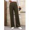 imagePRETTYGARDEN Womens Dressy Casual Dress Pants 2025 Fall Straight Leg High Elastic Waisted Stretch Trouser SlacksArmy Green