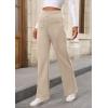 imagePRETTYGARDEN Womens Dressy Casual Dress Pants 2025 Fall Straight Leg High Elastic Waisted Stretch Trouser SlacksBeige