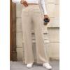 imagePRETTYGARDEN Womens Dressy Casual Dress Pants 2025 Fall Straight Leg High Elastic Waisted Stretch Trouser SlacksBeige