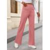 imagePRETTYGARDEN Womens Dressy Casual Dress Pants 2025 Fall Straight Leg High Elastic Waisted Stretch Trouser SlacksDusty Pink