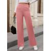 imagePRETTYGARDEN Womens Dressy Casual Dress Pants 2025 Fall Straight Leg High Elastic Waisted Stretch Trouser SlacksDusty Pink