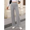 imagePRETTYGARDEN Womens Dressy Casual Dress Pants 2025 Fall Straight Leg High Elastic Waisted Stretch Trouser SlacksGrey