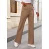 imagePRETTYGARDEN Womens Dressy Casual Dress Pants 2025 Fall Straight Leg High Elastic Waisted Stretch Trouser SlacksKhaki