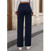 imagePRETTYGARDEN Womens Dressy Casual Dress Pants 2025 Fall Straight Leg High Elastic Waisted Stretch Trouser SlacksNavy