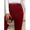 imagePRETTYGARDEN Womens Dressy Casual Dress Pants 2025 Fall Straight Leg High Elastic Waisted Stretch Trouser SlacksWine Red