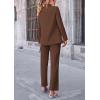 imagePRETTYGARDEN Womens Fall Spring 2 Piece Blazer Outfits Business Casual Oversized Jacket Wide Leg Work Pants Dressy Suit SetCoffee