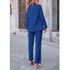 imagePRETTYGARDEN Womens Fall Spring 2 Piece Blazer Outfits Business Casual Oversized Jacket Wide Leg Work Pants Dressy Suit SetRoyal Blue