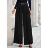 imagePRETTYGARDEN Womens Fall Wide Leg Trousers 2025 High Elastic Waist Loose Pleated Long Flowy Palazzo Work Pants with PocketsBlack